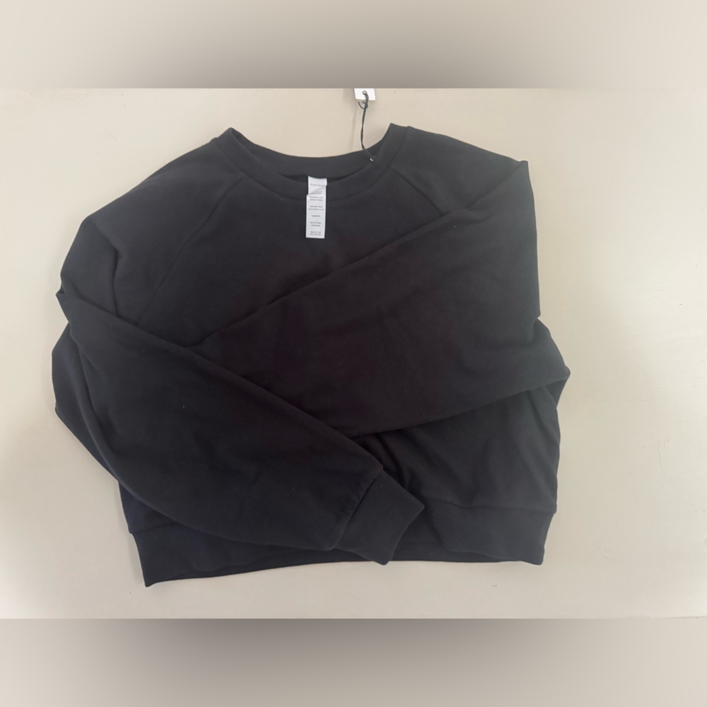 Paragon Black Cropped Crewneck Sweatshirt